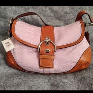 Coach Bag Medium Size Color Lavender and Tan